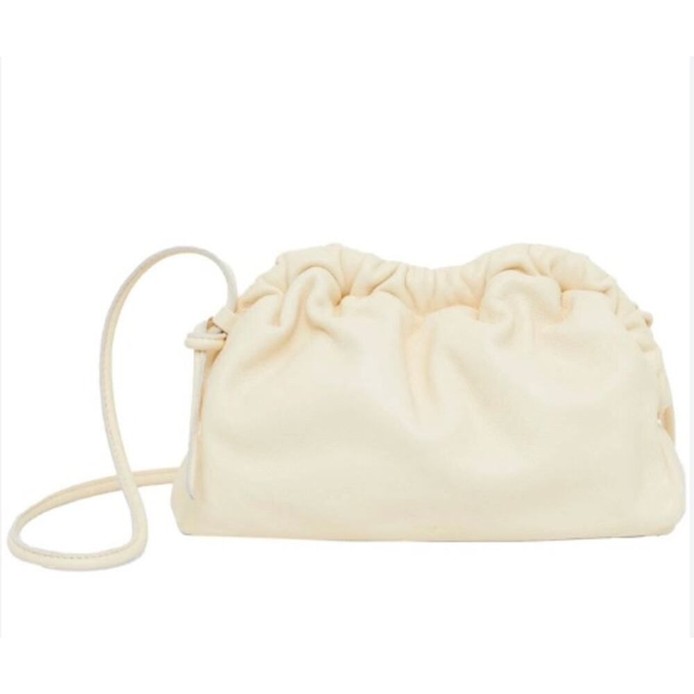 Mansur Gavriel Mini Cloud Clutch Cream Leather Crossbody Bag
